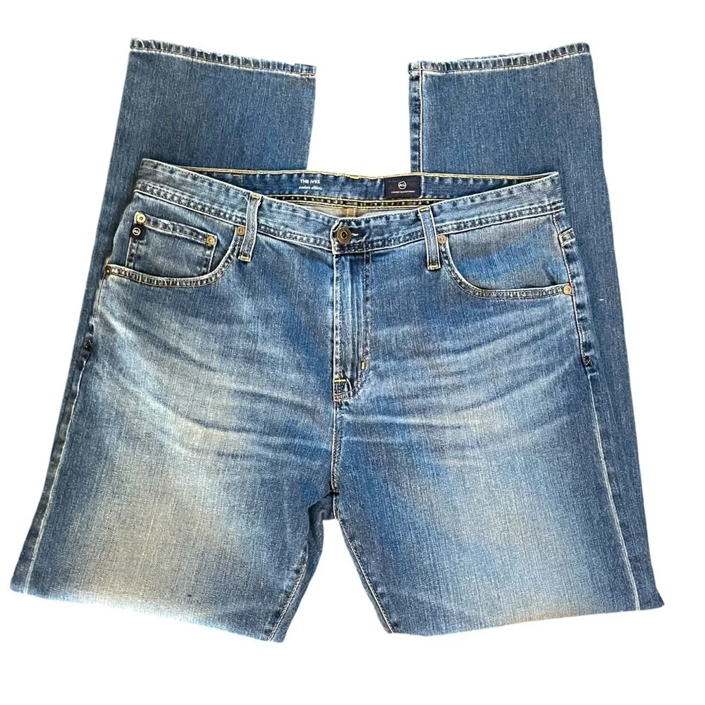 AG Adriano Goldschmied The Ives Modern Athletic Blue Denim Jeans Size 36W/32L